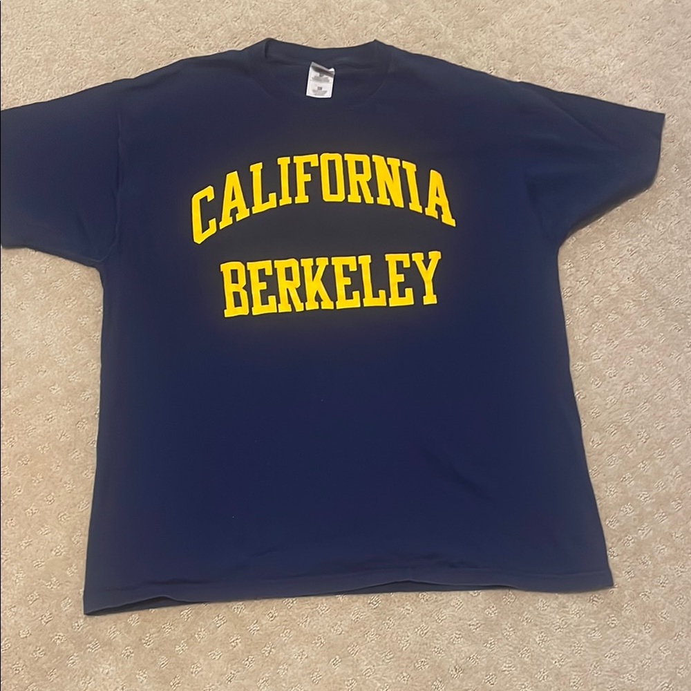 Gildan Blue and Yellow Short Sleeve Tee